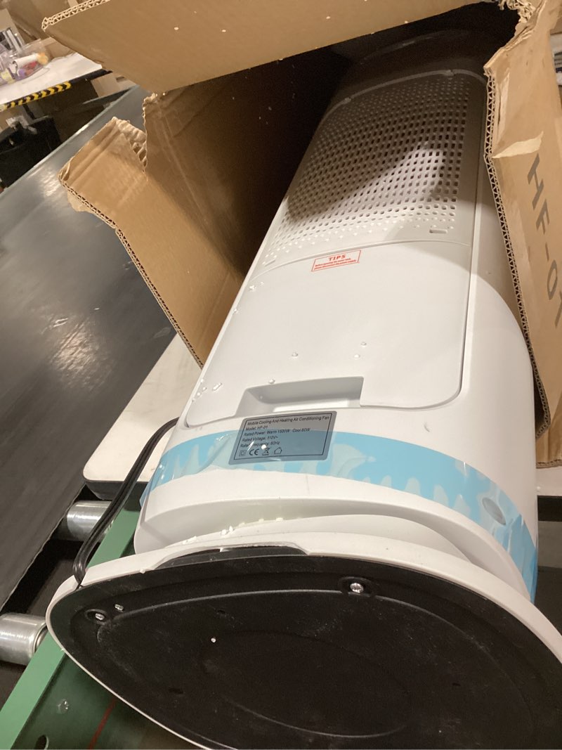 Condition photo showing Good Condition for hiluce 4-in-1 tower fans that blow cold air for bedroom, bladeless fan and heater combo,28 ft/s quiet swamp cooler fan with ice packs,180° oscillating,2 heating & 3 cooling speed, 9h timer