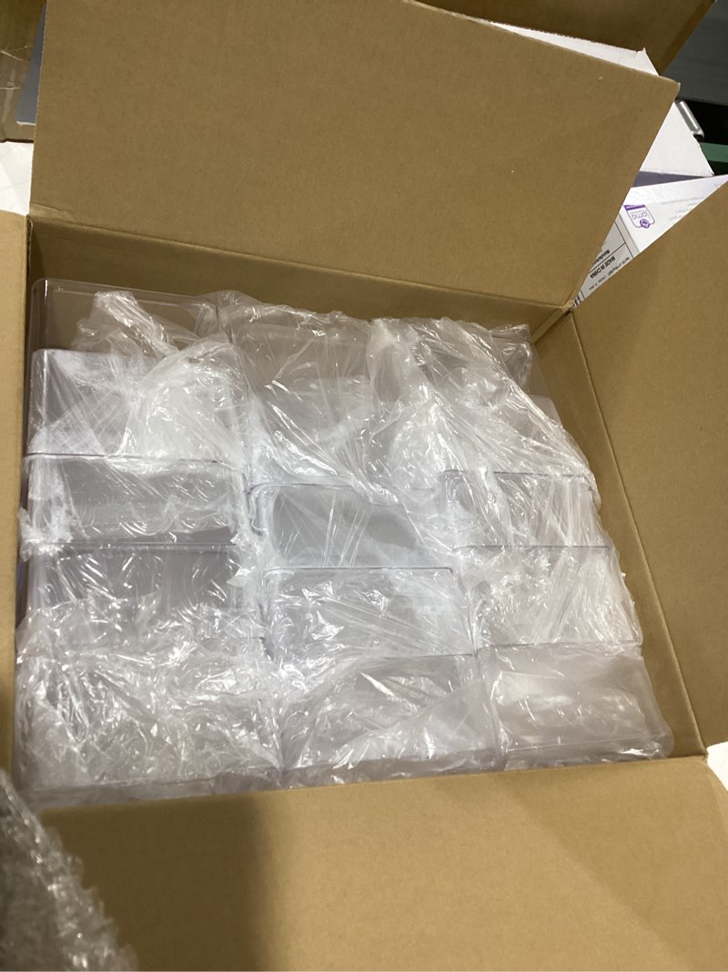Condition photo showing New/Like New for tioncy 12 pcs clear square vase 5'' x 5'' acrylic flower plastic vases for centerpieces acrylic cube plastic container bulk succulent pots planters for plant wedding home office floral decor