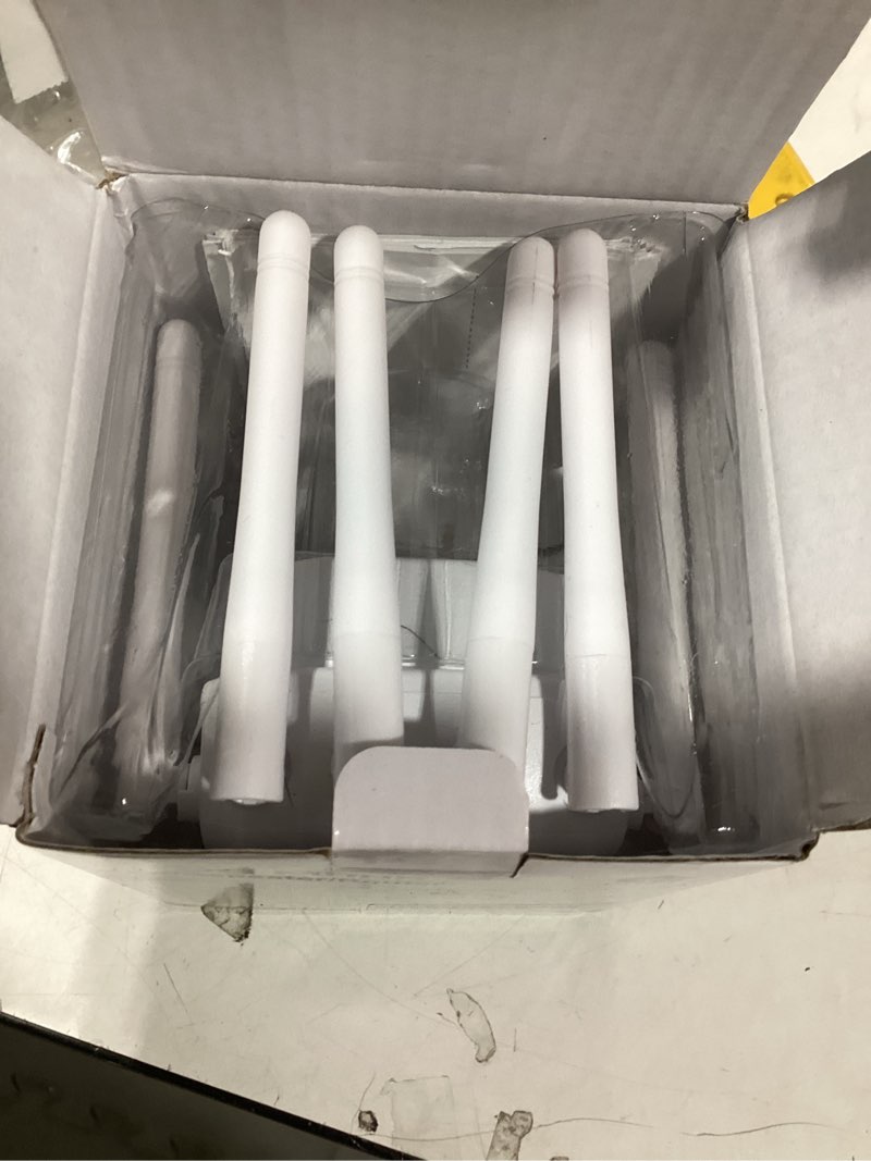 Condition photo showing Good Condition for WiFi 6 Extender, AX1900 Dual Band WiFi Booster with 6 High-Gain Antennas, Covers Up to 12000 Sq.Ft for 105+ Devices. Features Gigabit Ethernet Port & Easy Setup for Seamless Whole Home Mesh WiFi