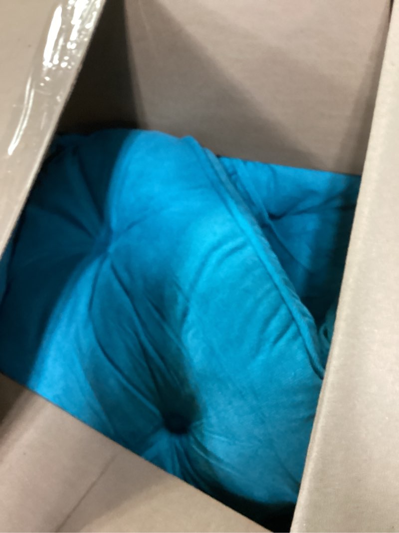 Condition photo showing Good Condition for Chair Pads with Ties Indoor Outdoor Cushions 18 x 18 Inch for Dining Chairs Set of 2, Square Blue Blue 2 Count (Pack of 1)