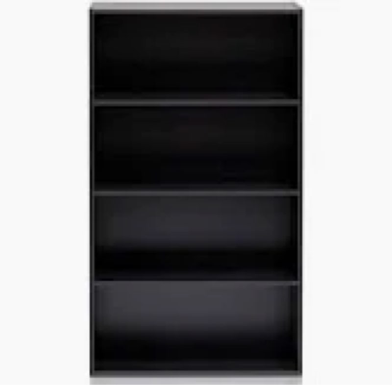 black shelf. 