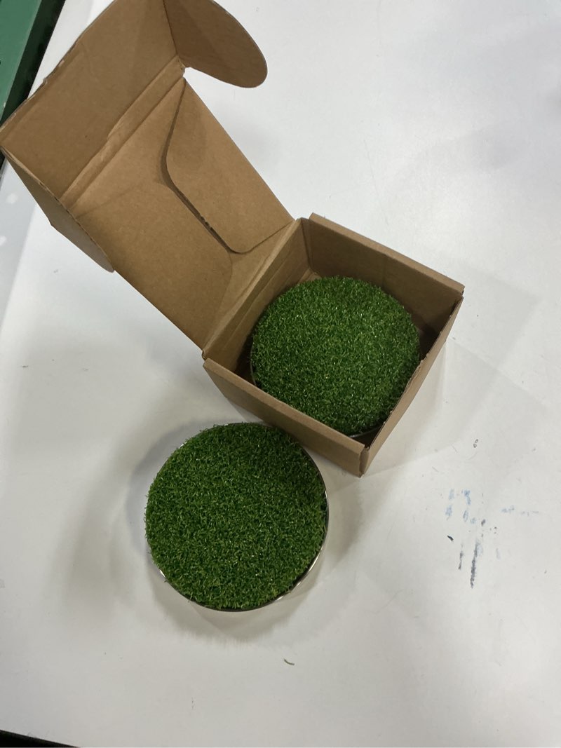 Condition photo showing Good Condition for Golf Hole Cup Putting Green for Backyard Practice Putting Green Hole Simulated Lawn and Metal Base(2 Pieces)