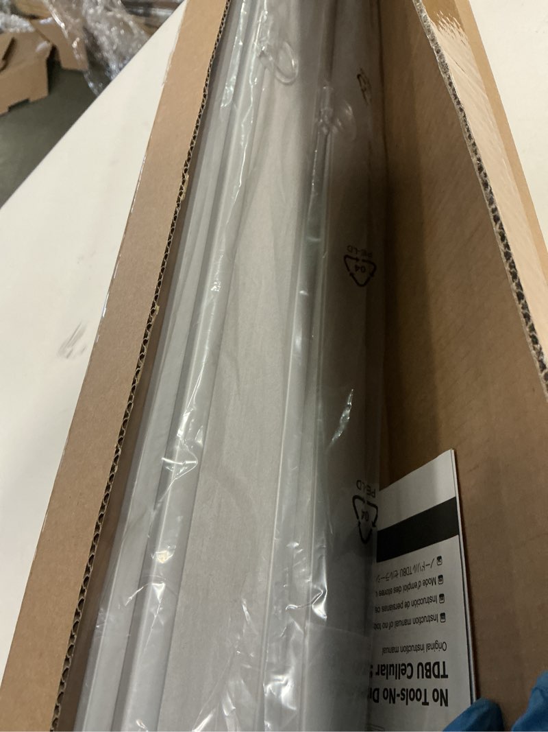 Condition photo showing New/Like New for LazBlinds No Tools No Drill Cordless Cellular Shades, Top Down Bottom Up (TDBU) Honeycomb Shades for Home, Light Filtering Thermal Insulation Blinds for Windows, 36" W x 64" H, Grey Light Filtering - Grey 36" W x 64" H