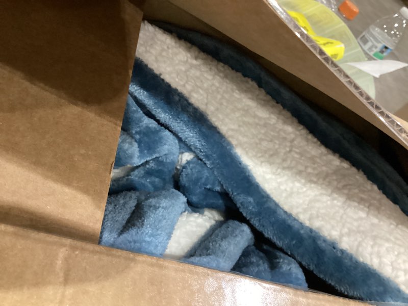 Condition photo showing Good Condition for Heated Blanket Electric Blanket Queen Size 84"x90" Fast Heating Electric Blanket with Dual Control 10 Heat Levels & 10 Hours Auto-Off Overheat Protection Cozy Soft Flannel Heated Throw Blanket Navy Queen