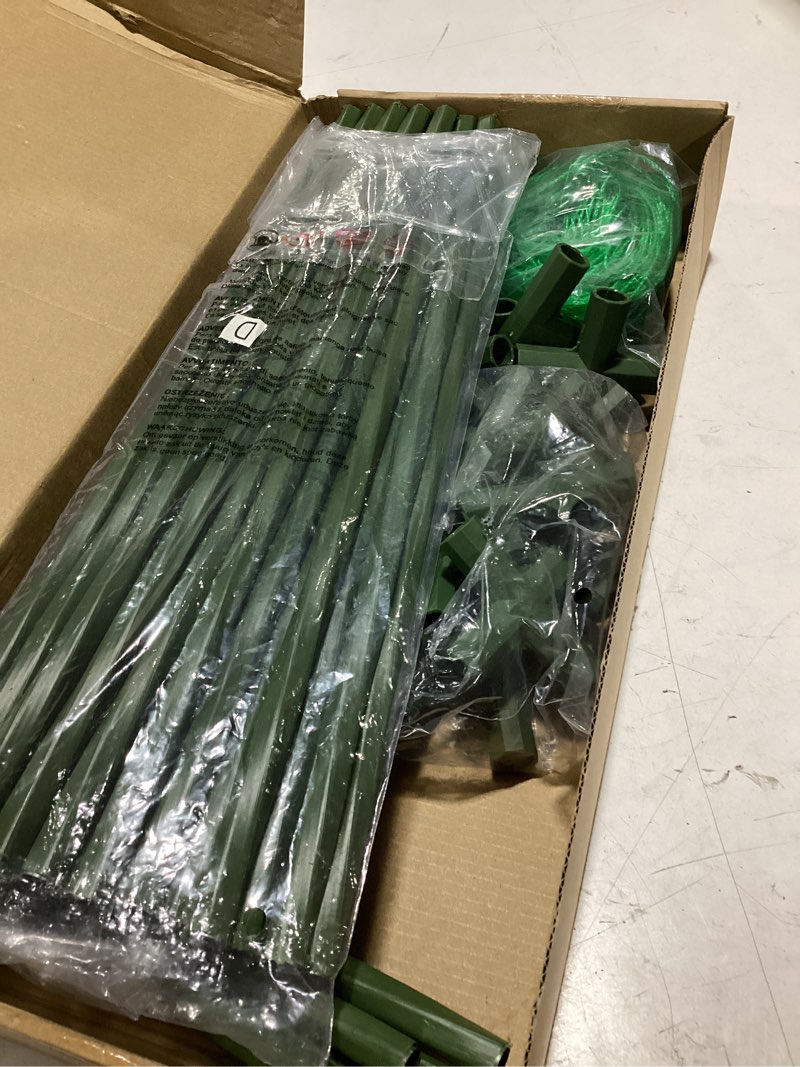 Condition photo showing Good Condition for cucumber trellis for raised bed, garden trellis for climbing plants outdoor, metal arch trellis u-shape vegetables support for tomotoes grape vines beans peas (green, 48" l x 24" w x 48" h) 48"l x 24"w x 48"h