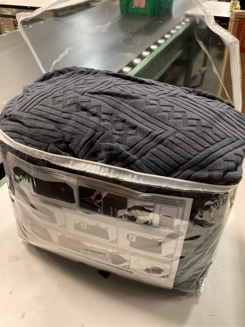 Condition photo showing Good Condition for Ruaozz Sectional Sofa Covers Oversized L Shape 5 Seat Recliner Couch Covers - Washable Soft Extra Large Sectional Covers with Pockets (Grey) Grey L Shape 5 Seat Recliner Cover