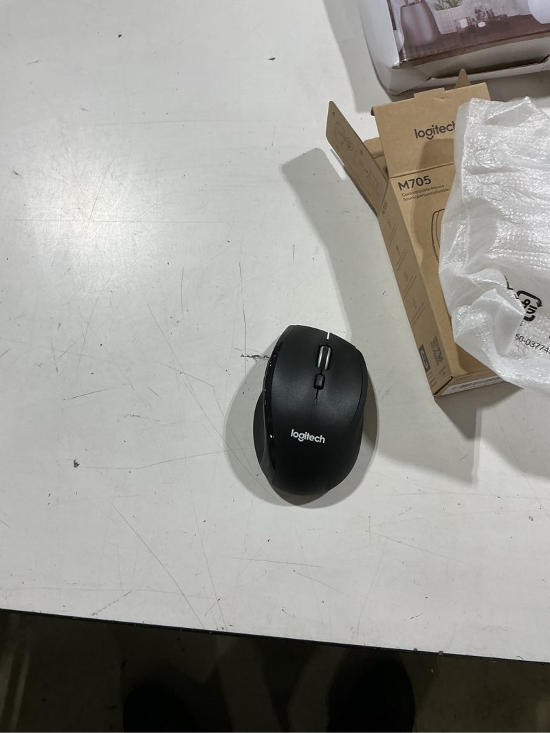 Condition photo showing Good Condition for logitech m705 marathon wireless mouse, gaming mouse wireless, 2.4 ghz usb-a receiver, 5-programmable buttons, 3-year battery, pc, mac, laptop, chromebook - black m705 1.0
