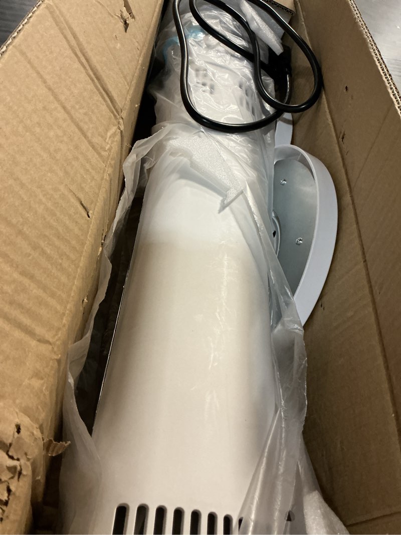 Condition photo showing Good Condition for outdoor heater for patio, 1500w electric infrared heaters for porch garage indoor use, 9h timer, 60° oscillation & 9 heat level, tip-over/overheating protection, safety lock, super quiet, ipx5, white snowy