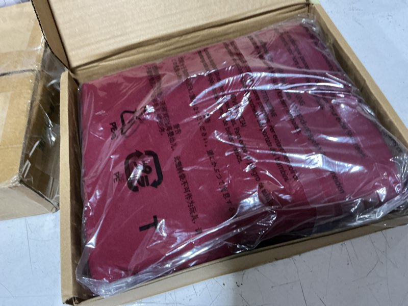Condition photo showing New/Like New for amazon basics lightweight super soft easy care wrinkle free breathable brushed microfiber 3 piece bed sheet set with 14-inch deep pockets, twin, burgundy, solid burgundy twin
