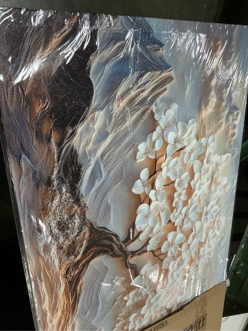 Condition photo showing New/Like New for xiguangart white tree of life canvas wall art mountain landscape farmhouse paintings modern minimalist abstract artwork for walls pictures for living room bedroom dining room office home wall decor 40"l x 20"w abstract tree painting