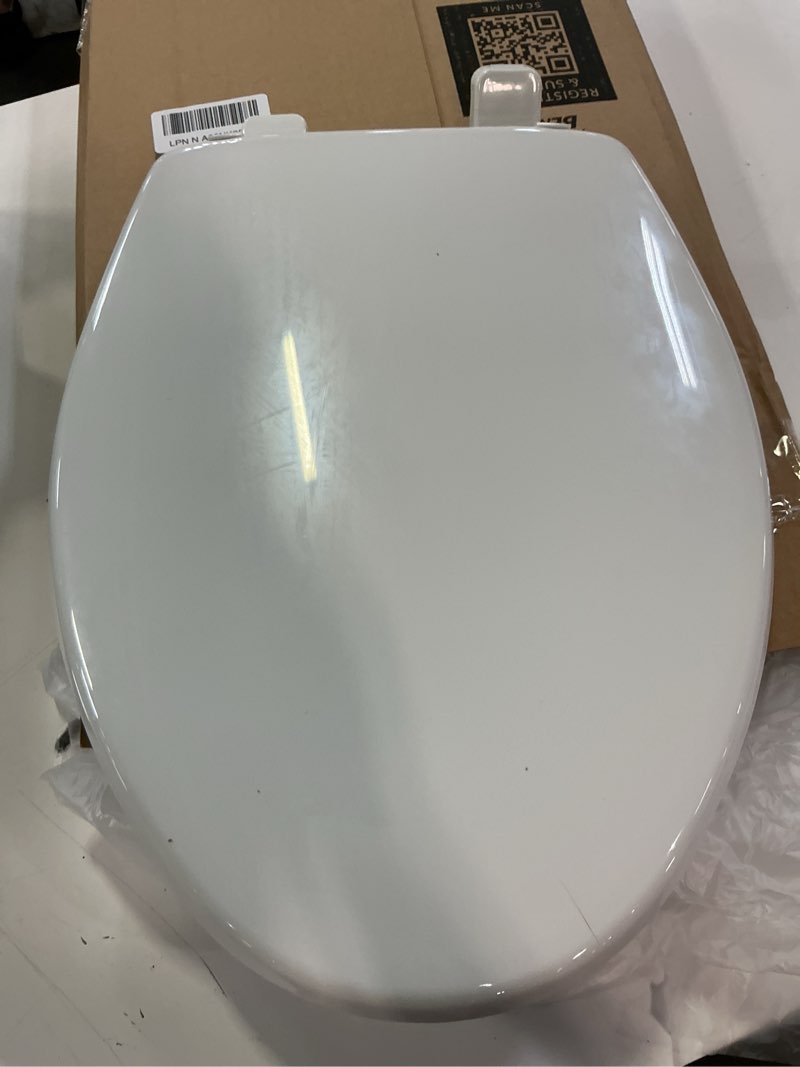 Condition photo showing Good Condition for little2big toilet seat with built-in toddler potty training seat, slow close, easy to install, made in usa, elongated, white