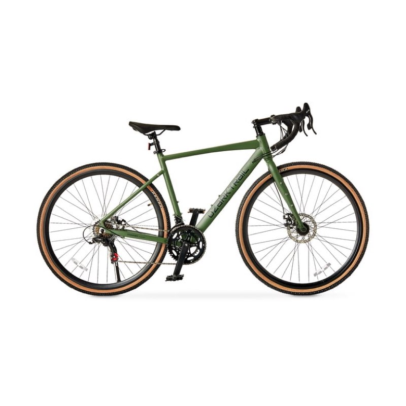 ozark trail g.1 explorer 700c drop bar gravel bike, medium frame, fits riders 5 ft 5 in-5 ft 10 in, green, adult, unisex