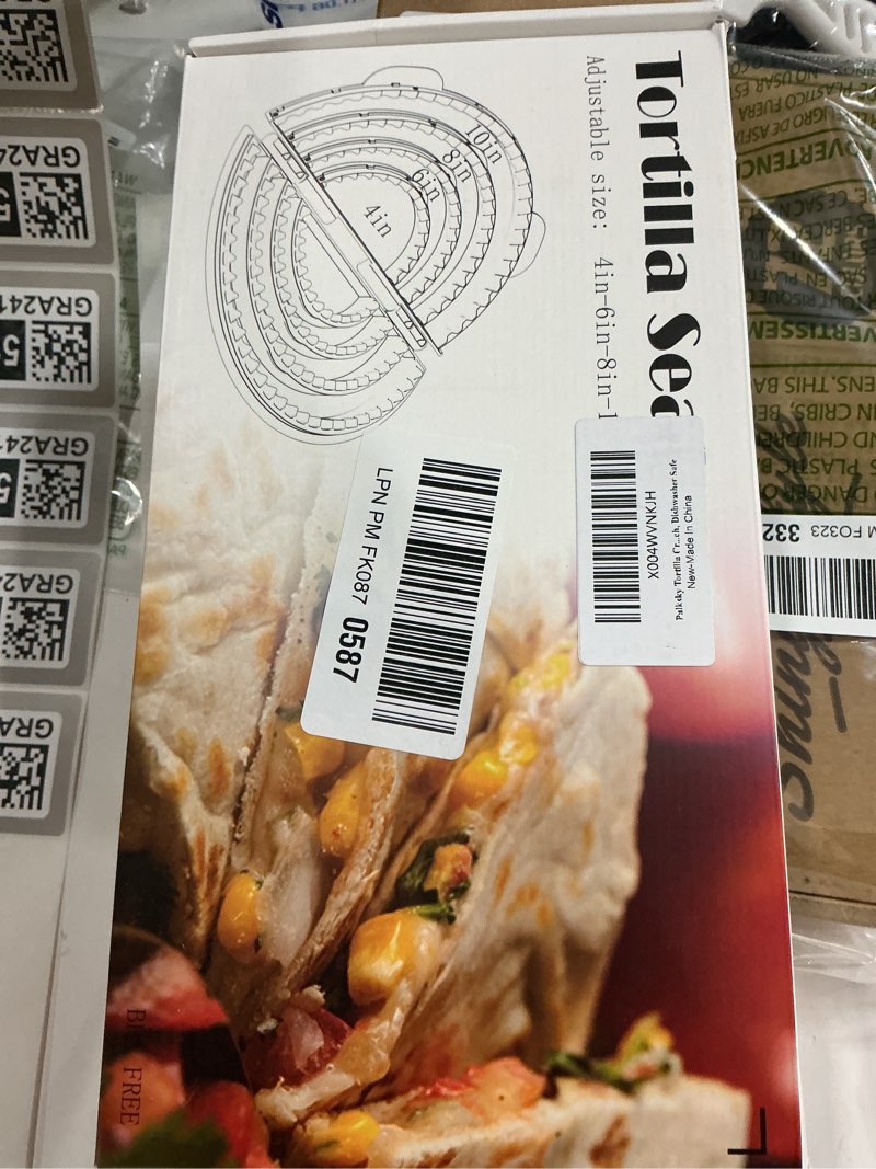 Condition photo showing New/Like New for Palksky Tortilla Crimper Sealer, Upgraded Quesadilla Maker with Cutter for 4” 6” 8” 10” Flour Tortillas, Tortillada Press for Empanada Pie Burritos Tacos Pasties Calzone Sandwich, Dishwasher Safe