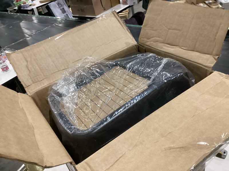 Condition photo showing As Is for 8 Gallon Motion Sensor Trash Can with Roll Lid & Wheels - Automatic Touchless Trashcans for Kitchens, Bedroom, Office Trash Bin (Black)