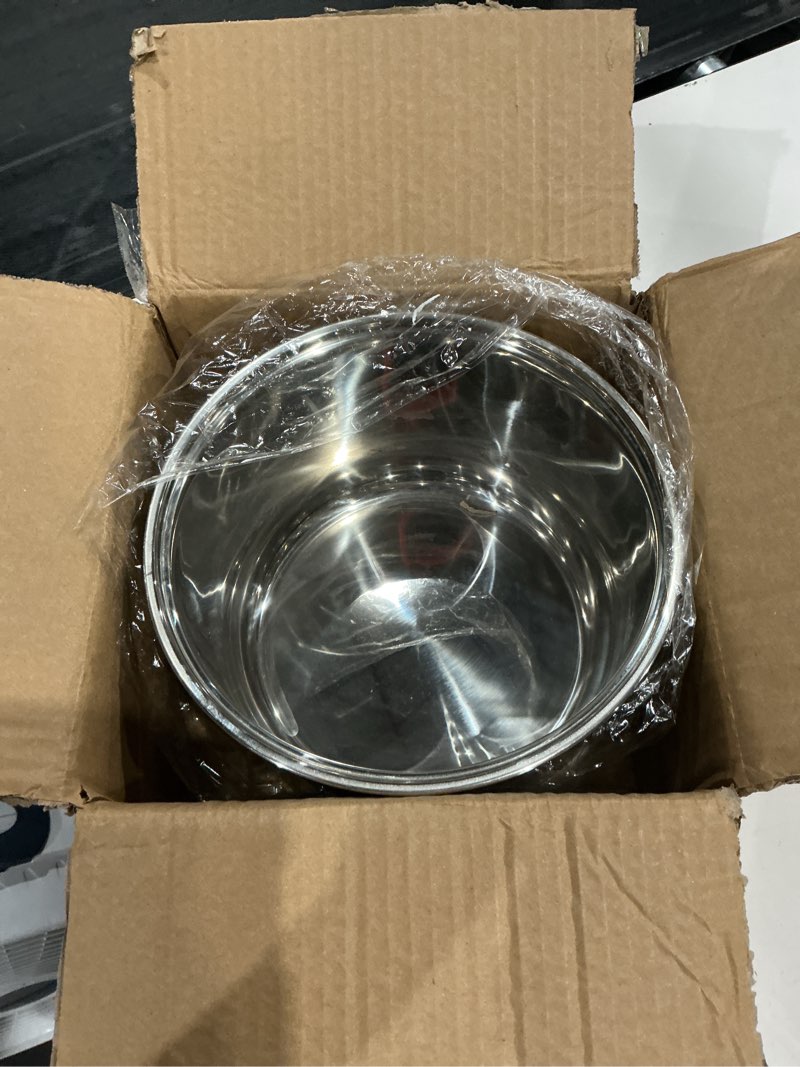 Condition photo showing As Is for rice cooker 10 cup inner pot compatible with tiger jbv-a18u only,non-stick 304 stainless steel,rice cooker rplacement pot,dishwasher safe