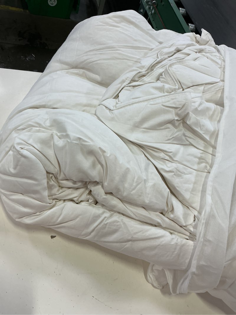 Condition photo showing Good Condition for lightweight premium down alternative comforter, king/cal king, white