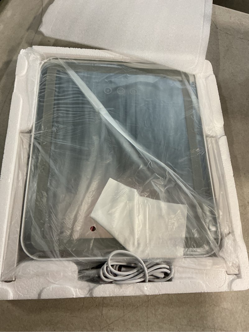 Condition photo showing Good Condition for rolove vanity mirror with lights, 12.6"x15" led makeup mirror with lights, smart touch control 3 color dimmable, lighted desk mirror for bedroom, light up mirror white 13"l x 15"w
