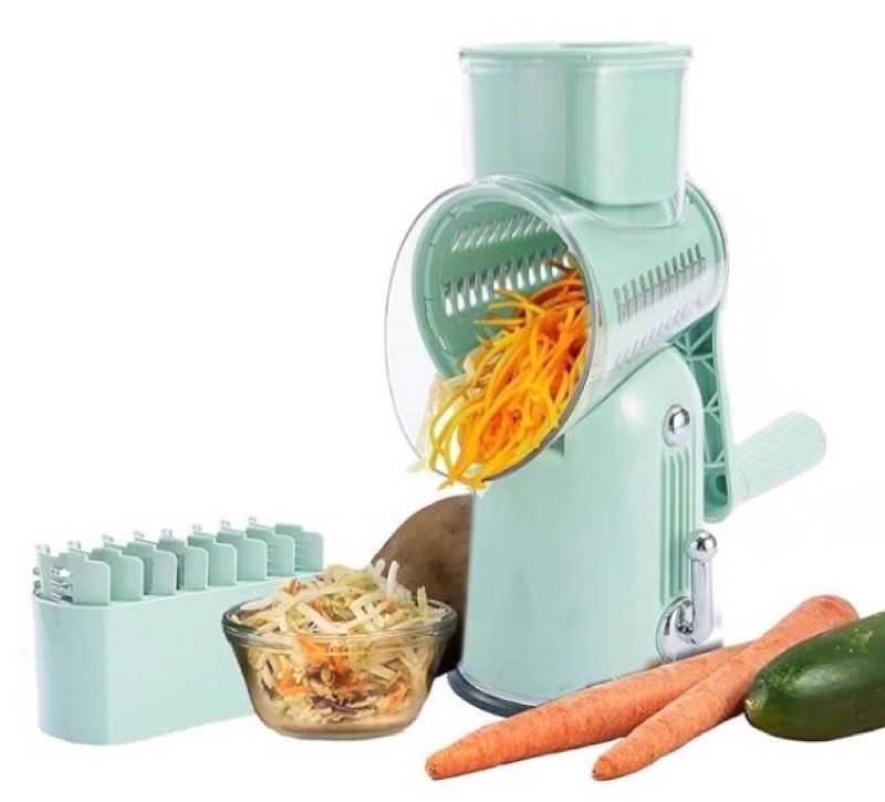 Chef Power Premium Quality Rotary Cheese Grater with Handle - Kitchen Accessories Cucumber Slicer Ve