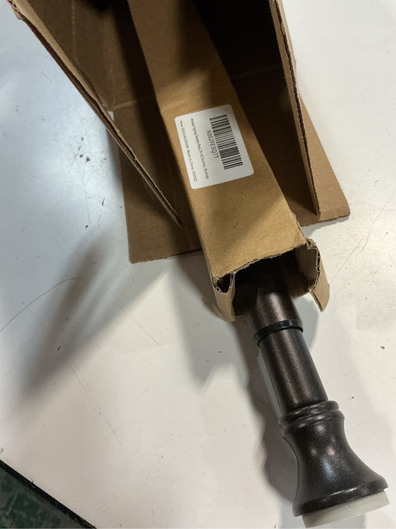 Condition photo showing Good Condition for amazer spring tension shower curtain rod, 26-42 inches rust-resistance tension curtain rod bathroom rod, adjustable shower curtain rod no drill, bronze 26-42 inches bronze