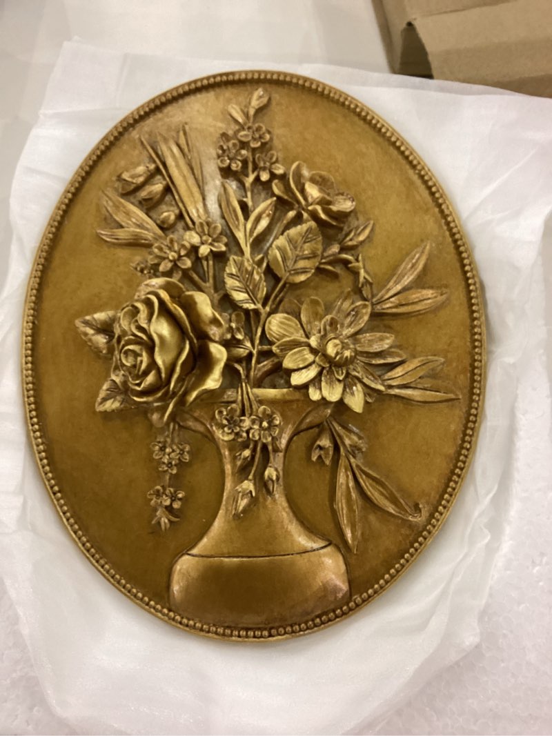 97 Decor Vintage Wall Sculptures For Living Room - Gold Vintage Wall Decor, Ornate Oval Hangings Ant