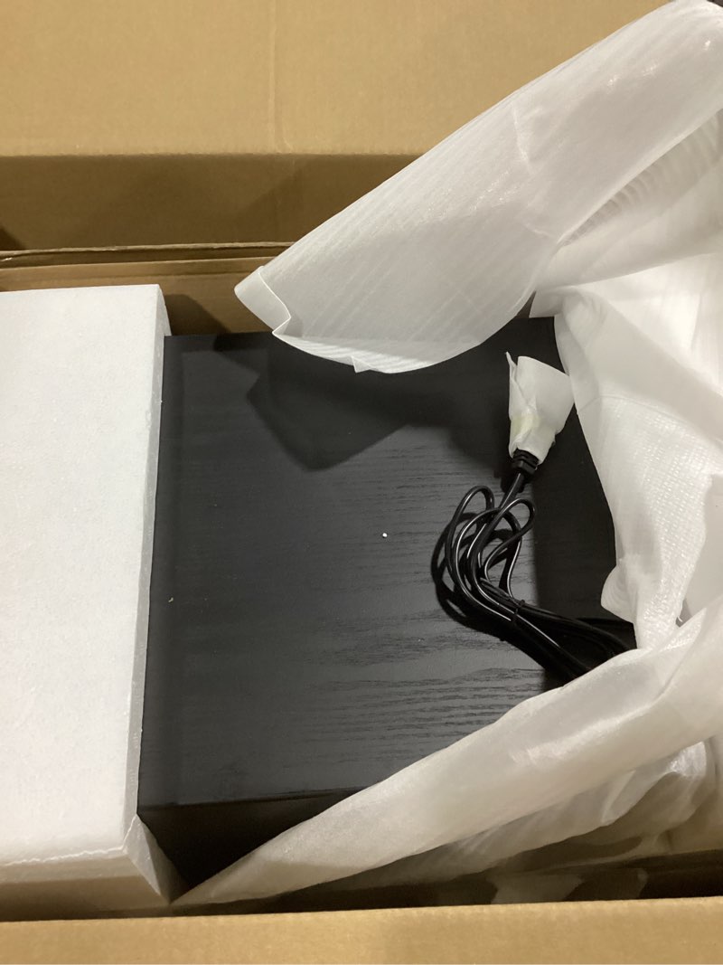 Condition photo showing Good Condition for Cigar Humidor, Desktop Cigar Humidor Cabinet Light Control System with Spanish Cedar Wood Shelves, Hygrometer, 3 Humidifiers and Cigar Accessories Drawer, Father's Day Gift for Men (Black)