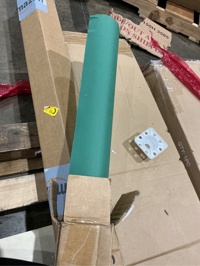 Condition photo showing As Is for denny manufacturing - seamless paper backdrop for photography, dark green seamless paper roll - pine green (86 in x 36 ft) includes free roll black gaffer tape (2 in x 13 ft) 86 in x 36 ft pine green