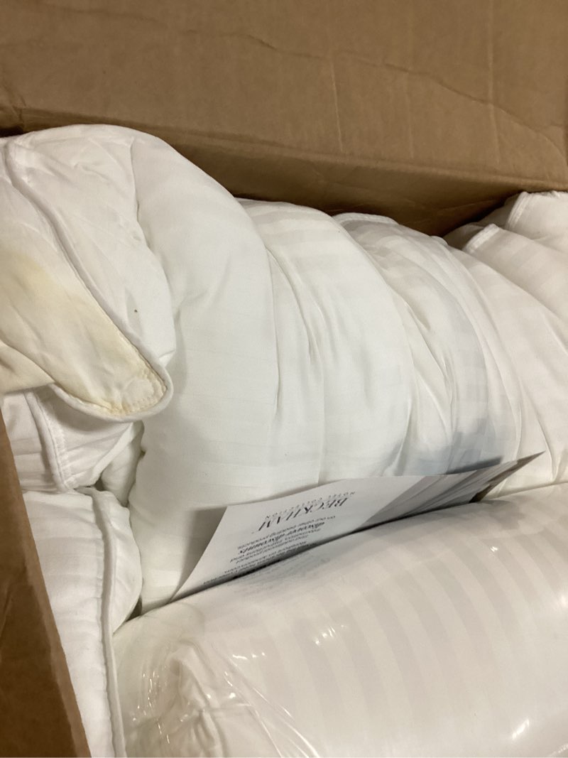 Condition photo showing As Is for beckham hotel collection bed pillows standard/queen size set of 2 - original soft down alternative pillow for sleeping - soft support for back, stomach or side sleepers queen / standard white