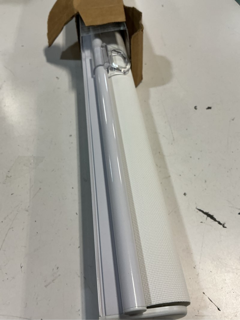 Condition photo showing Good Condition for aosky cordless roller shades for windows light filtering shades with 5% openness solar screen semi sheer roller blinds uv protection for office and home. easy to install 41" w x 72" h (white) 41"w x 72"h white