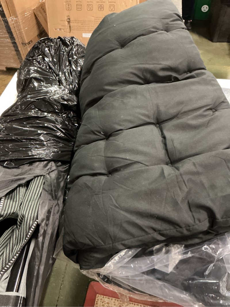 Condition photo showing As Is for Slendor Camping Cot, Folding Camping Cots for Adults, Portable Sleeping Cot with Carry Bag, 1200D Double Layer Oxford, Camp Cot Bed for Guest Travel, Hiking, Support 500lbs, Black