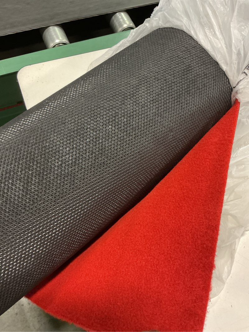 Condition photo showing Good Condition for Aisle Runners Wedding Accessories 2mm Red Aisle Runner Carpet Rugs for Step and Repeat Display, Ceremony Parties and Events Indoor or Outdoor Decoration 24 Inch Wide x 15 feet Long 2' x 15' (Rectangular) Red