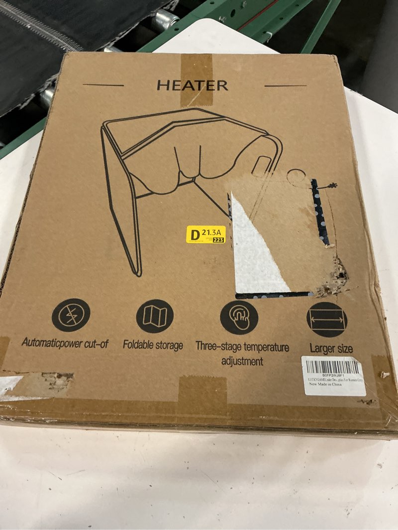 Condition photo showing New/Like New for under desk heater leg feet foot warmer,personal portable space heaters quiet small for office home indoor use large room,electric energy efficient,essentials supplies for women grey