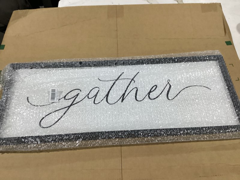 Condition photo showing New/Like New for RLWangChao As for Me and My House We Will Serve the Lord Wall Decor 32"×12" Family Living Room Wood Framed Home Sign Joshua 24 15 Bible Verse Christian Plaque Hanging Wall Art (Black) 32"L x 12"W As for Me and My House (Black)