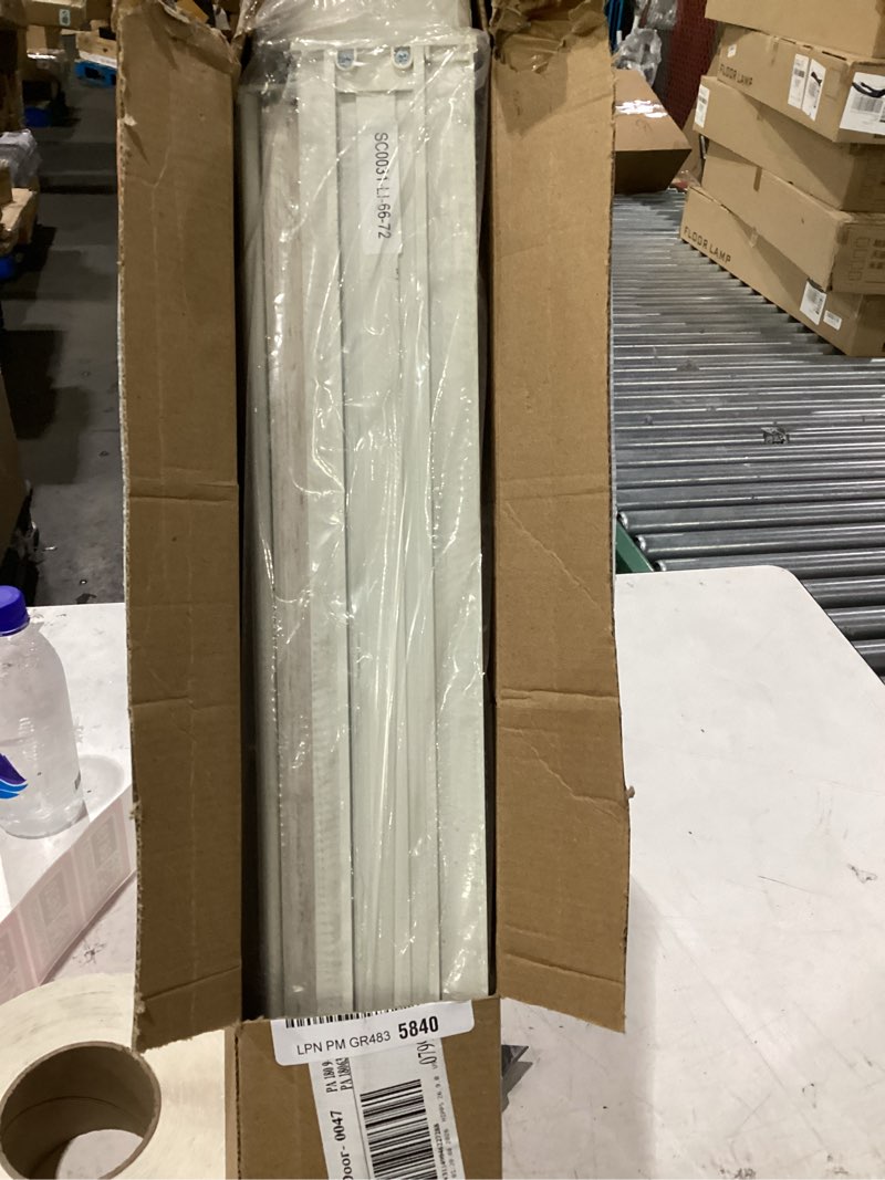 Condition photo showing New/Like New for joydeco linen zebra blinds for windows, cordless privacy light filtering dual layer window shades, free-stop roller blinds for home, 66” w x 72” h a-linen 66"w x 72"h