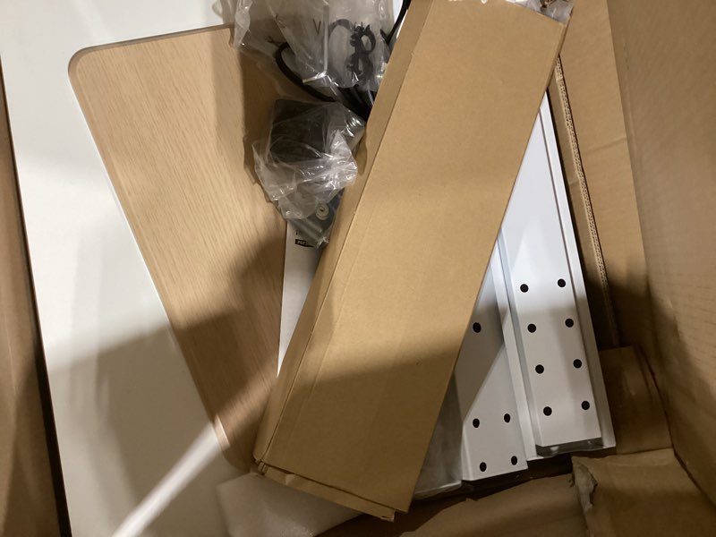 Condition photo showing Good Condition for Perlegear Floor TV Stand with Power Outlet, Universal TV Stand for 32-75 inch TVs up to 110 lbs, Tall TV Mount for Bedroom with Shelf, Wood Base, Height Adjustable, Max VESA 600x400mm, White, PGFS06W White with Power Outlet