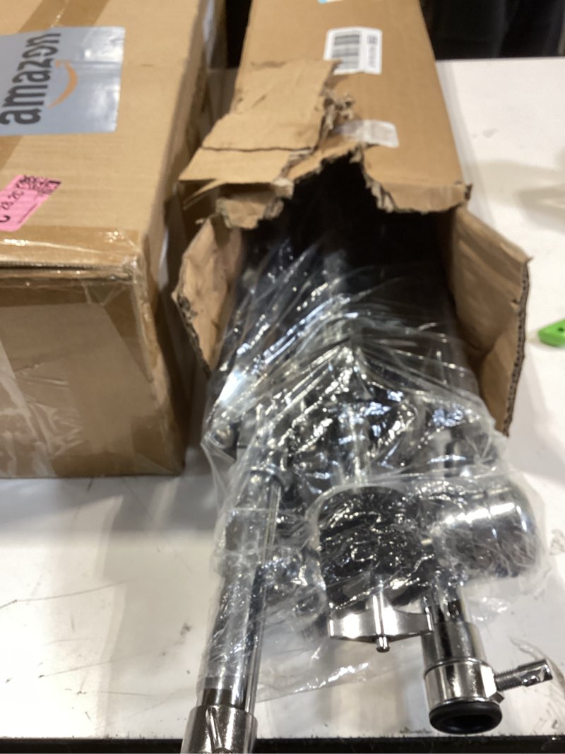 Condition photo showing Good Condition for 2 pack boom cymbal stand, adjustable cymbal stand for drum hardware percussion mount holder gear set drum hardware set for mounting crash, ride, splash cymbals, double braced legs with rubber feet 2pack