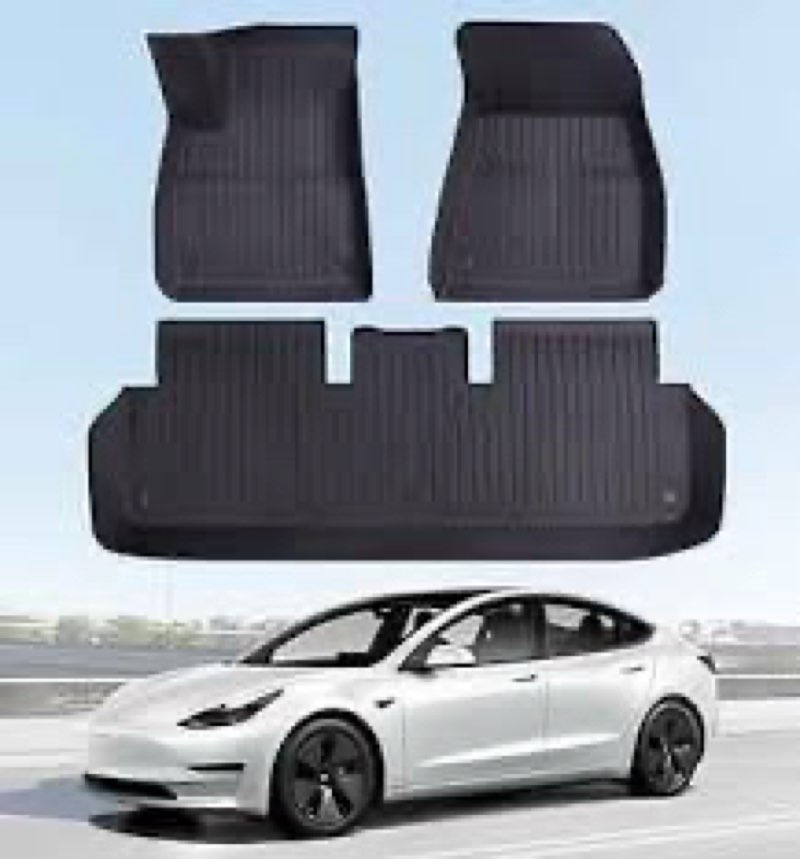 Wekar Floor Mats Fits for Tesla Model 3 2023-2018 - All Weather TPE Custom Fit Car Mats Floor Liners