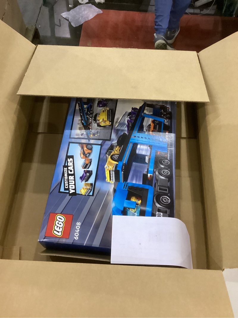 Condition photo showing New/Like New for LEGO City Car Transporter Truck with Sports Cars Building Toy Set - Semi Truck Toy with Carrier & Trailer for Boys & Girls, Ages 7+ - Gift Idea for Kids - 60408