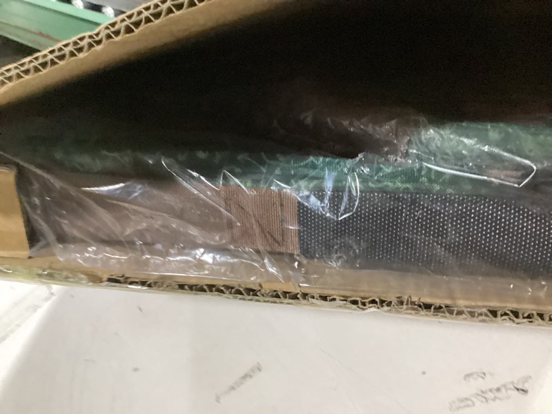 Condition photo showing As Is for extra large cat carrier soft sided, portable small dog carrier for 2 cats, 24"x16.5"x16" car travel folding comfortable design, green green with curtain
