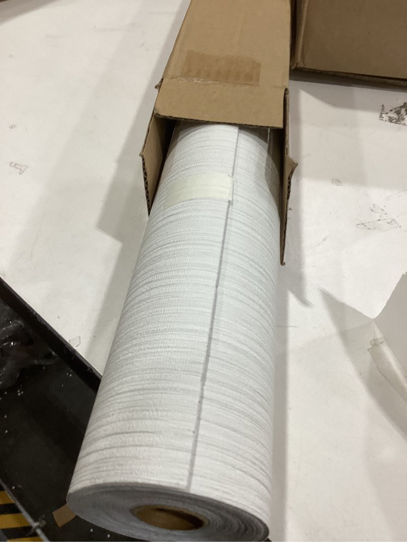 Condition photo showing Good Condition for Haimin Grasscloth Textured Wallpaper 24in X 393in Fabric Contact Paper White Wall Paper Linen Peel and Stick Self-Adhesive Thick Vinyl Embossed Film Wallpaper (White)