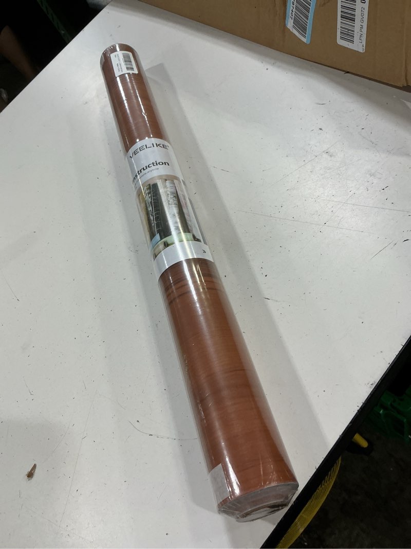 Condition photo showing New/Like New for veelike chestnut brown wood contact paper for countertops waterproof peel and stick countertop contact paper 24''x354'' wood wallpaper peel and stick woodgrain vinyl wrap for cabinet table counter top 24" x 354"