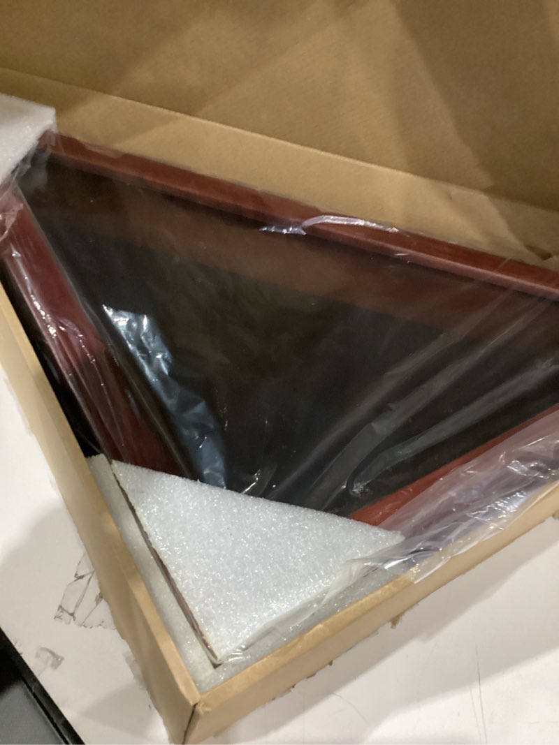 Condition photo showing New/Like New for Glass Front Flag Display Case for Burial Flag - Wall Mounted 9.5 X 5 Feet Flag Box for American Veteran Flag and Folded Flag Display - Ideal for Honoring Military Service (Mahogany)