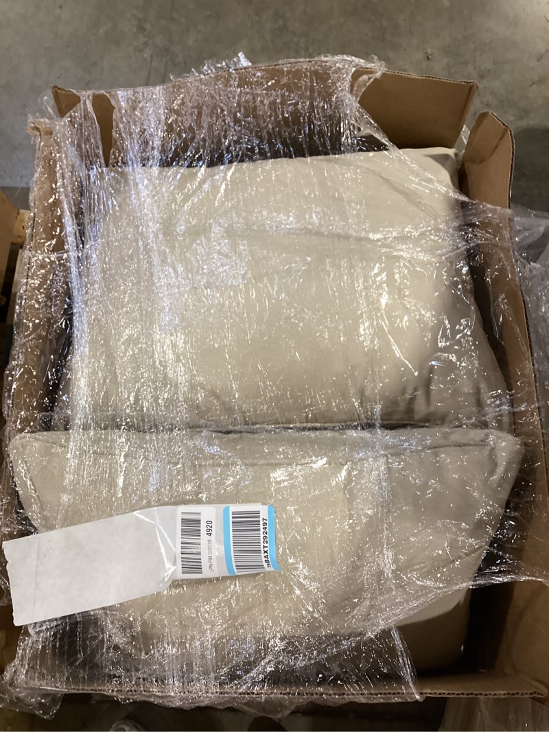 Condition photo showing Good Condition for summsun patio chair cushions 22 x 22 inch, water resistant backrest pillow and seat cushion set for outdoor furniture, sectional sofa cushion replacments, cream, set of 4 22*22 + 22*20 inch cream 4