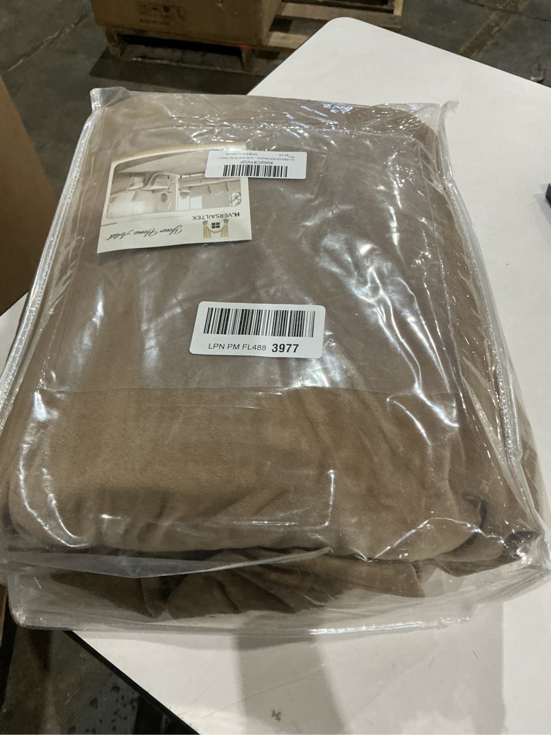 Condition photo showing Good Condition for h.versailtex modern velvet plush 4 piece high stretch sofa slipcover strap sofa cover furniture protector form fit luxury thick velvet sofa cover for 3 cushion couch width up to 90 inch (sofa, camel) 3 cushion sofa camel