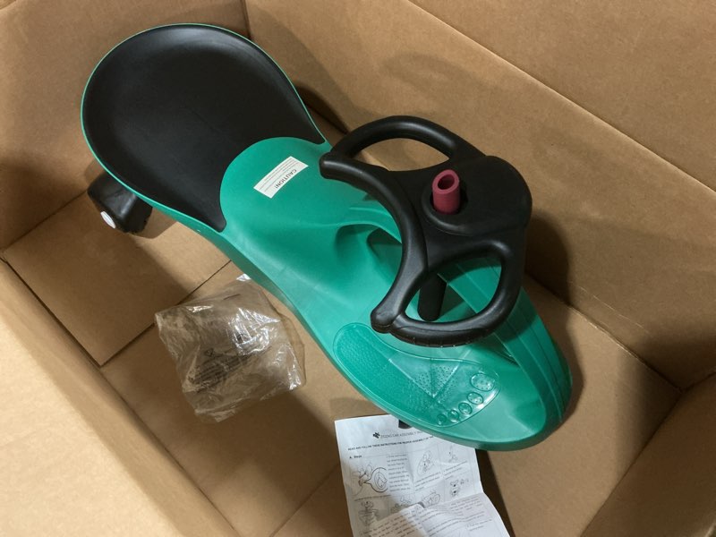 Condition photo showing As Is for Wiggle Car - Ride on Toy for Ages 3 and Up - Toddler Ride on Toys with no Batteries, Gears, or Pedals Just Twist, Wiggle, and Go by Lil’ Rider (Green)