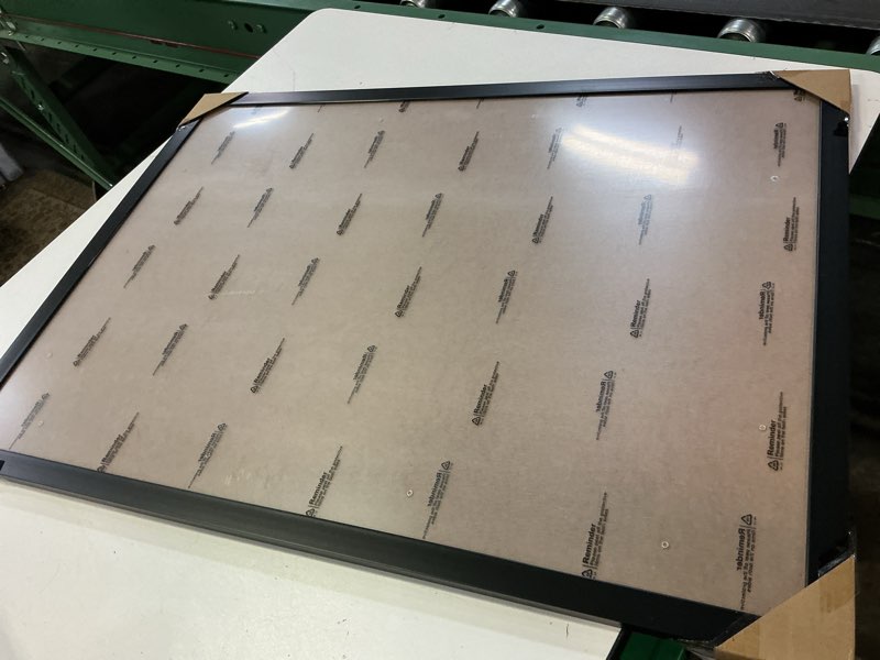 Condition photo showing Good Condition for hukonhep 20x28 black picture frames, photos frame with plexiglass, wall gallery photo frames, horizontal and vertical for wall mounting, home office decoration 20"x28"