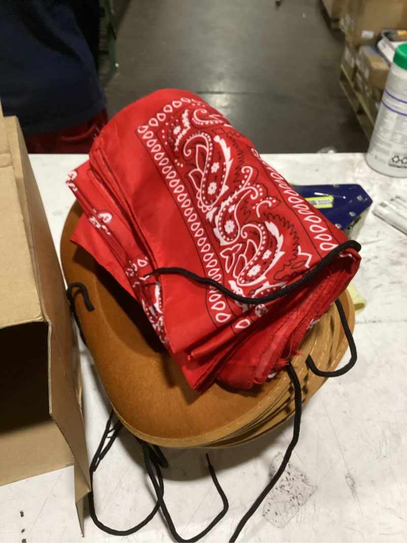 Condition photo showing Good Condition for funtery 20 pack 10 sets kids cowboy hat, western hats with red bandanna for birthday party cosplay, halloween brown and red