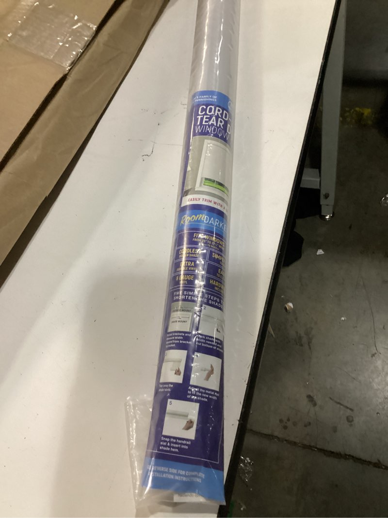 Condition photo showing New/Like New for aosky cordless roller shades blackout blinds for windows room darkening rolled up shades with spring system, uv protection window shades door blinds for home and office (31" w x 72" h, ivory) 31"w x 72"h ivory