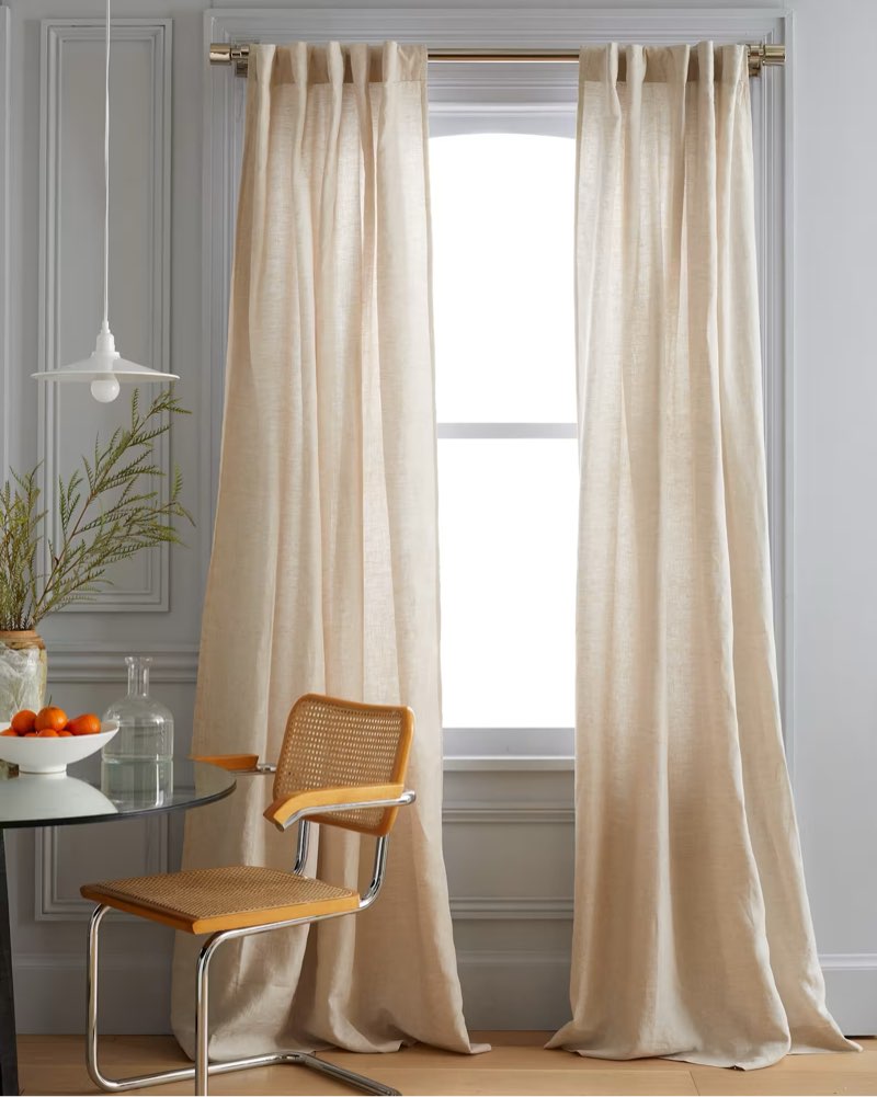 european linen curtain ivory 48 x 96 