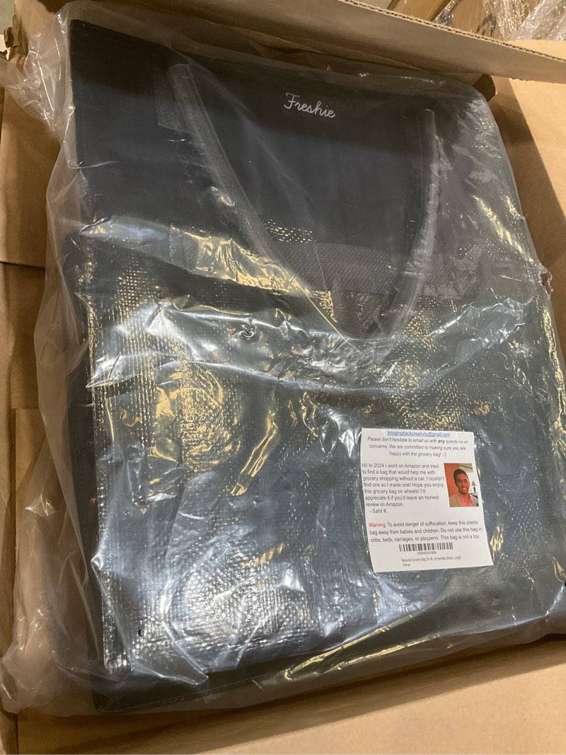 Condition photo showing As Is for FRESHIE Insulated Food Delivery Bag with Cup Holders Drink Carriers Premium XXL, Great for Beverages, Grocery, Catering, DoorDash, Uber Eats, PostMates Large