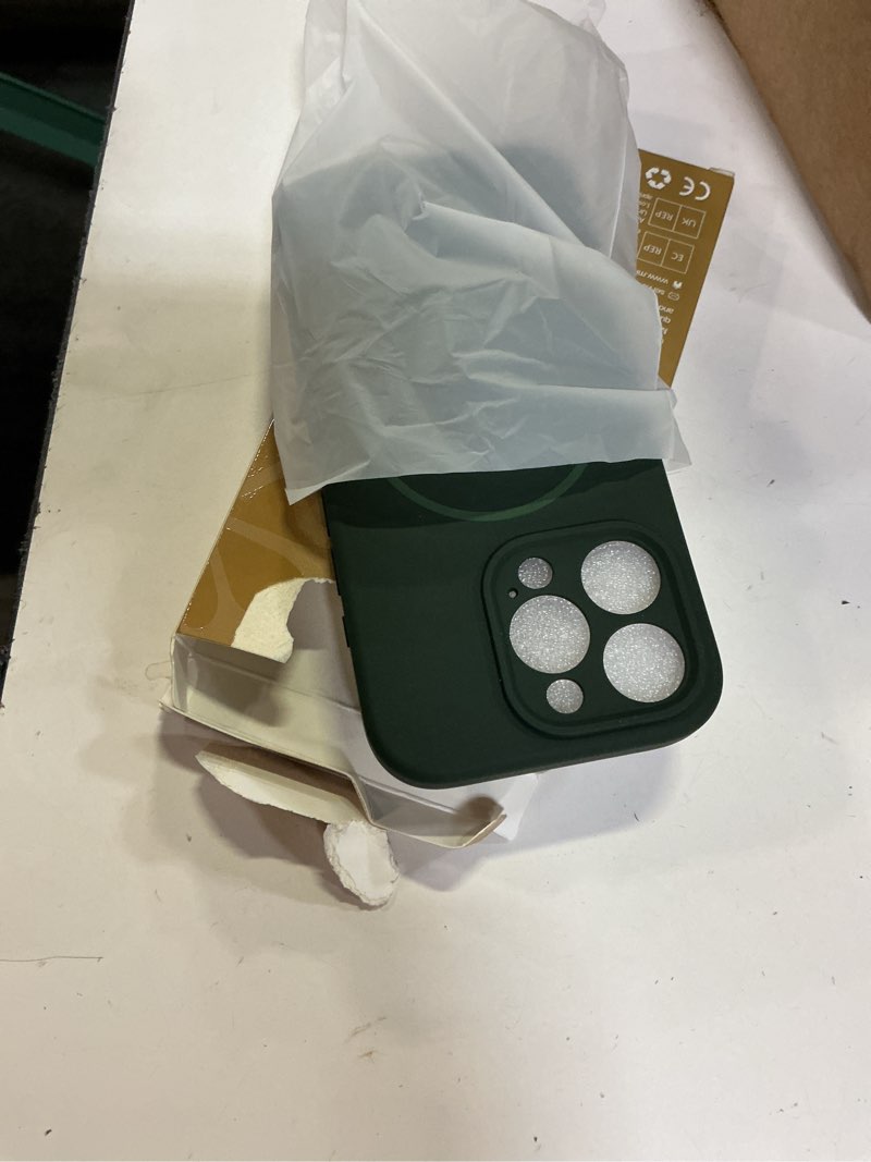 Condition photo showing Good Condition for miracase magnetic for iphone 16 pro case, [soft anti-scratch microfiber lining], compatible with magsafe, liquid silicone case shockproof drop protection phone case for 16 pro,dark green dark green iphone 16 pro